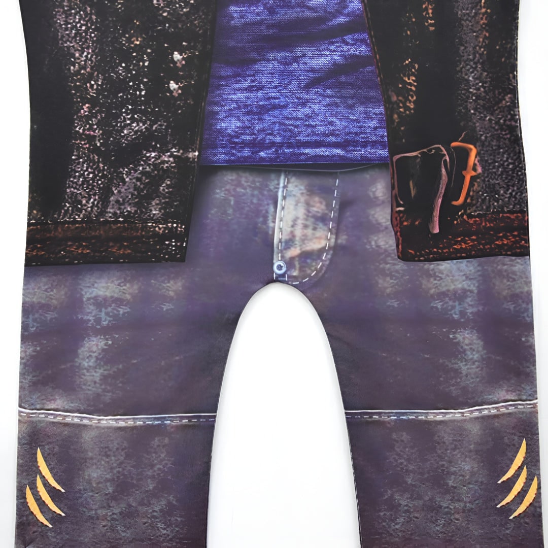 Kids' Halloween Costume Witch Character and Zip-Up with Printed Design Funny