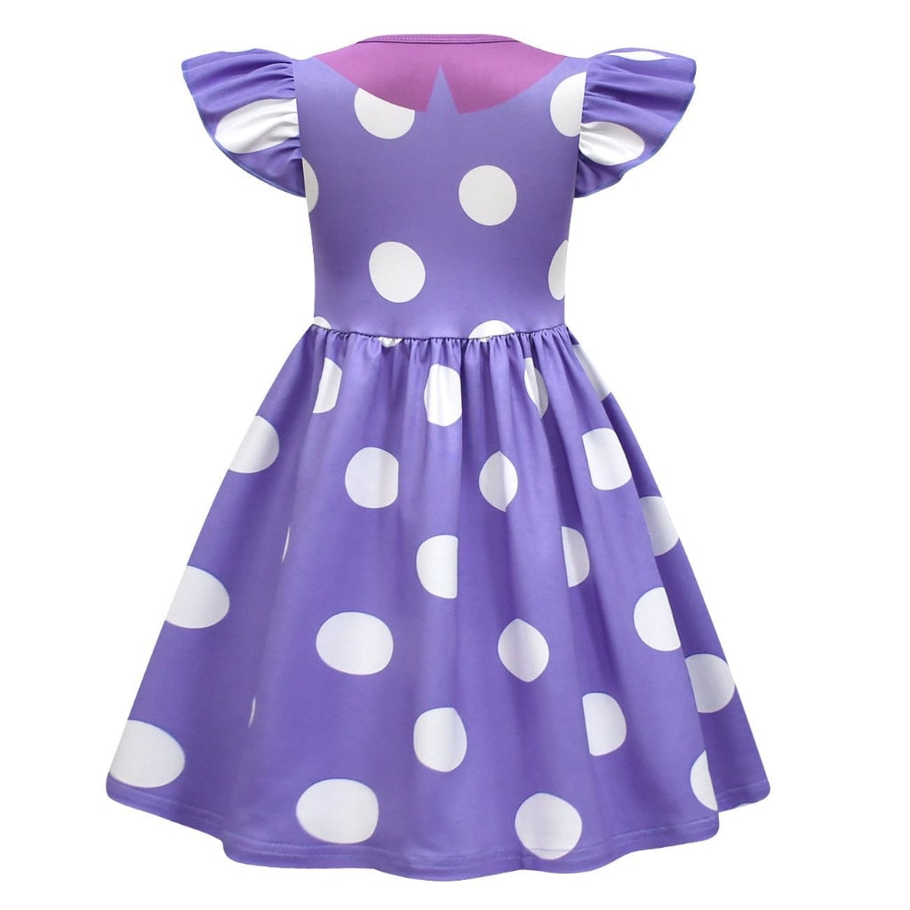 Kids' Halloween Costumes for Princess Dress with Polka Dot Pattern Flutter Sleeves