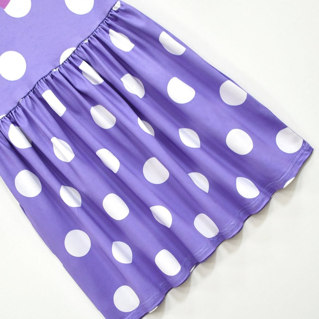 Kids' Halloween Costumes for Princess Dress with Polka Dot Pattern Flutter Sleeves