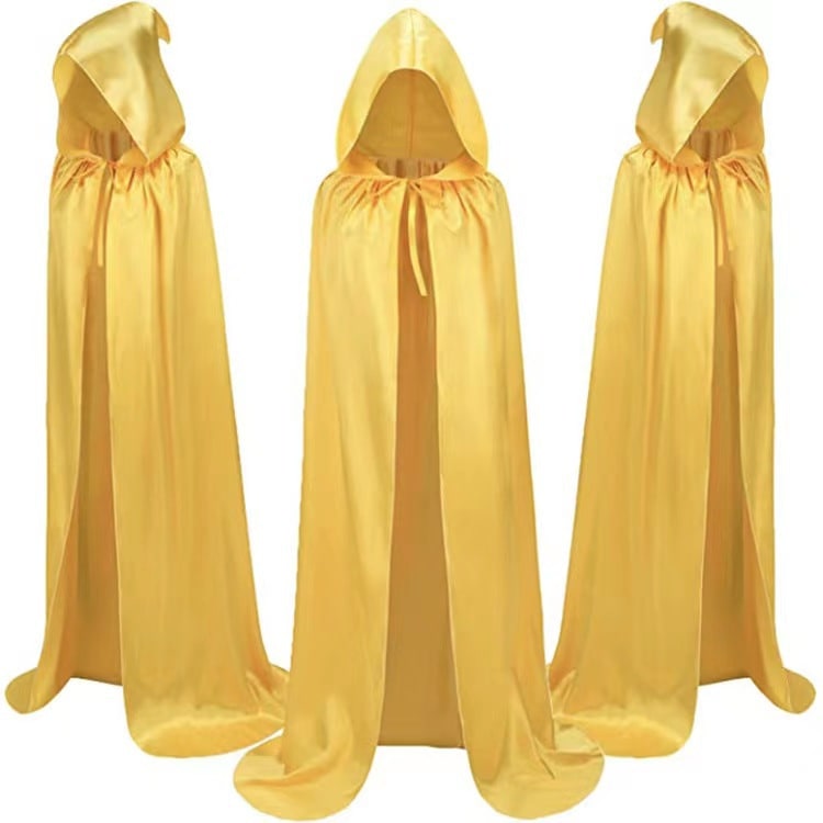 Kids' Halloween Hooded Cloak with Hood and Tie Closure for Costume Party With Red Cape