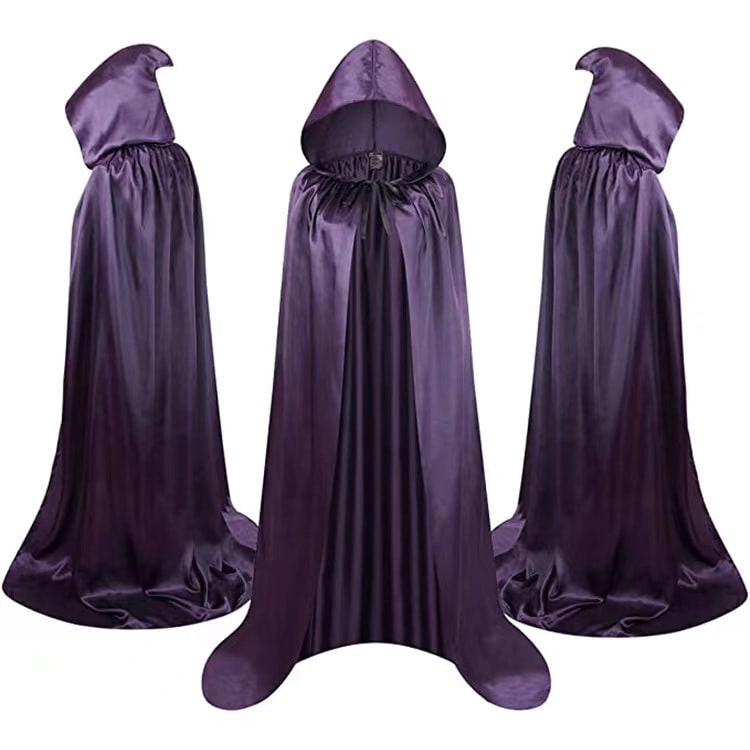 Kids' Halloween Hooded Cloak with Hood and Tie Closure for Costume Party With Red Cape
