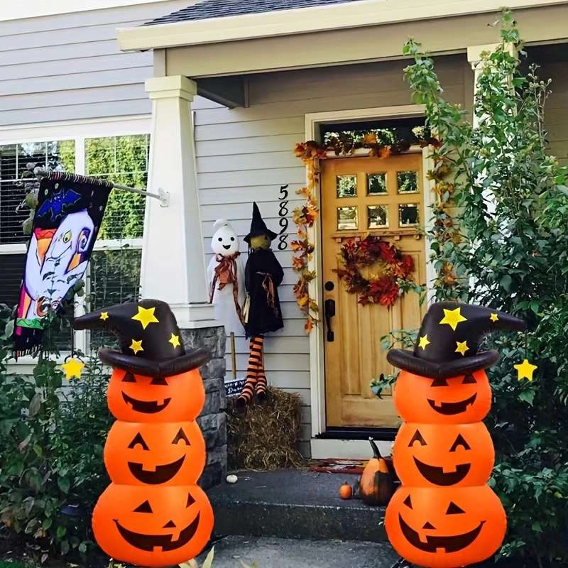 Kids' Halloween Inflatable Yard Decoration Large Outdoor Blow Up with Water-Fillable Base for Party