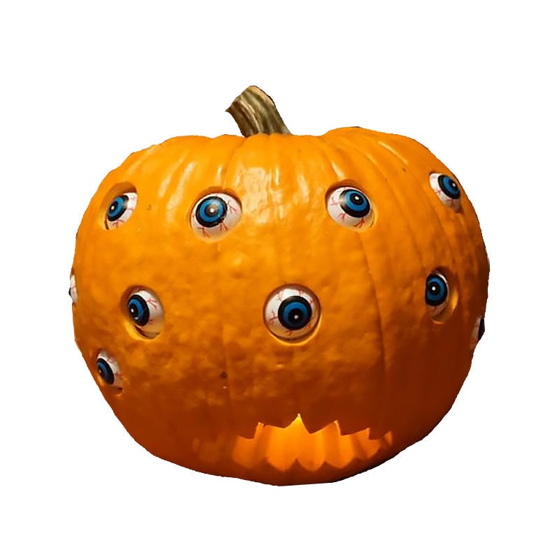 Kids' Halloween Jack O Lantern Pumpkin Decor with Animatronic Moving Eyes for Scary Party Prop