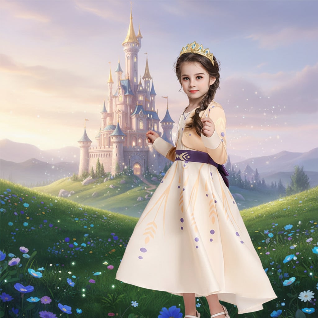 Kids' Halloween Princess Costume and Dress Up with Tiara and Scepter Games
