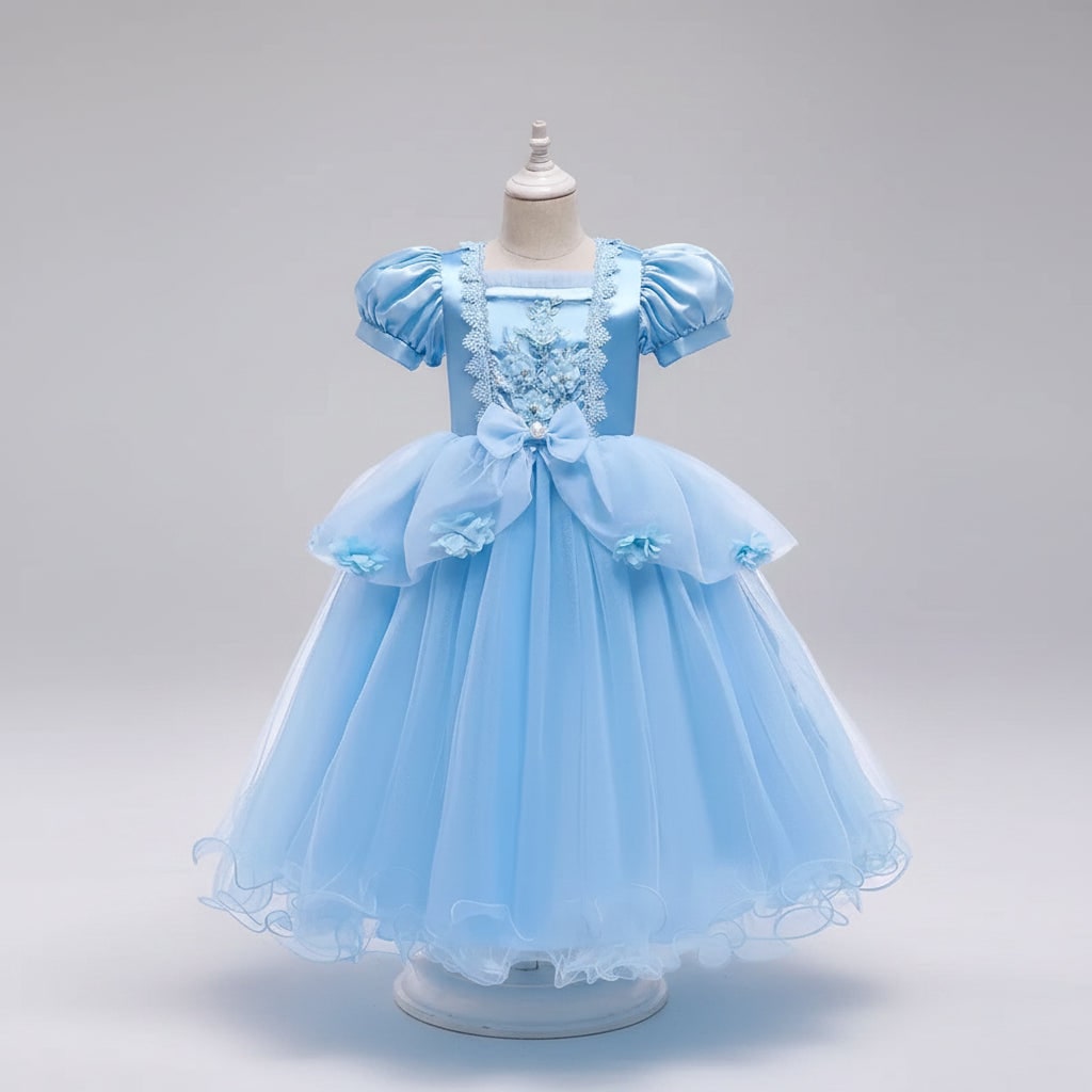 Kids' Halloween Princess Costume Dress with Tiara Wand and Accessories Set