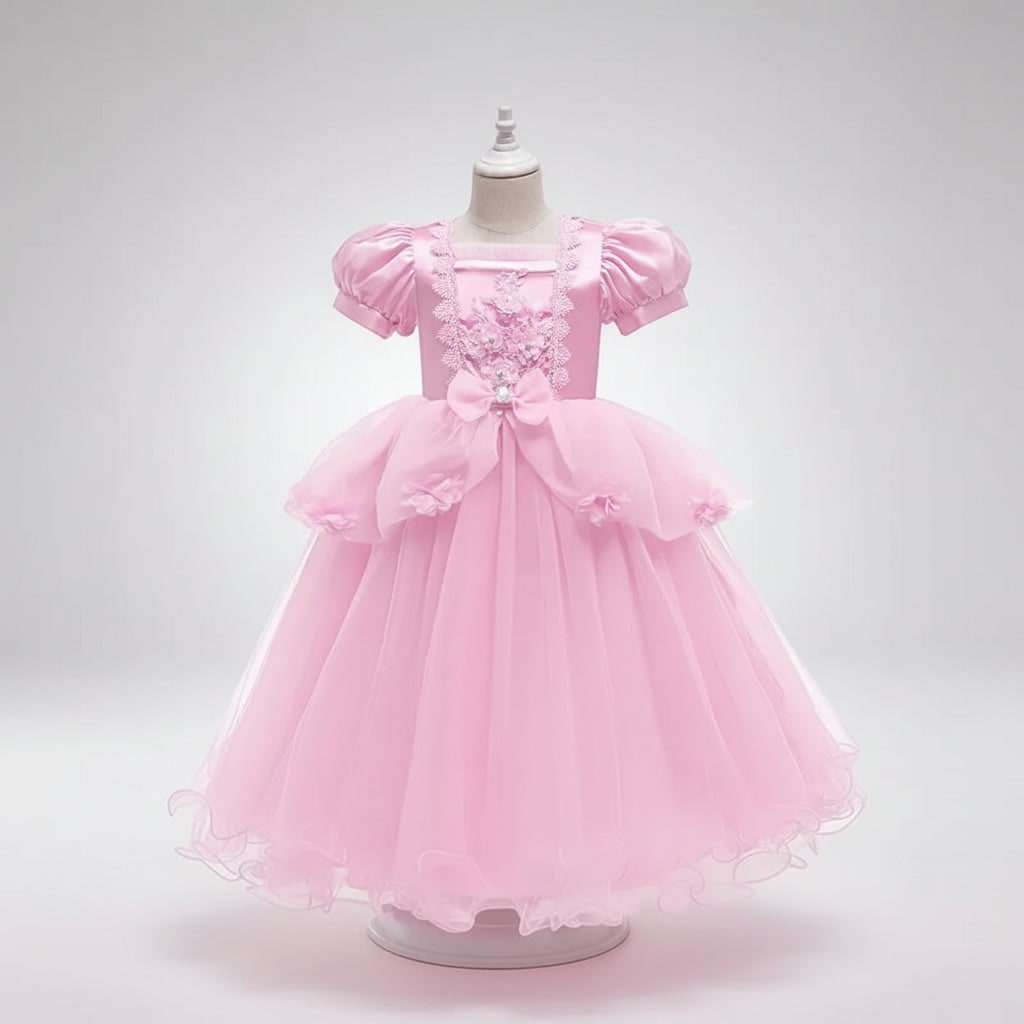 Kids' Halloween Princess Costume Dress with Tiara Wand and Accessories Set