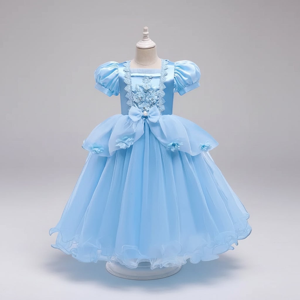 Kids' Halloween Princess Costume Dress with Tiara Wand and Accessories Set