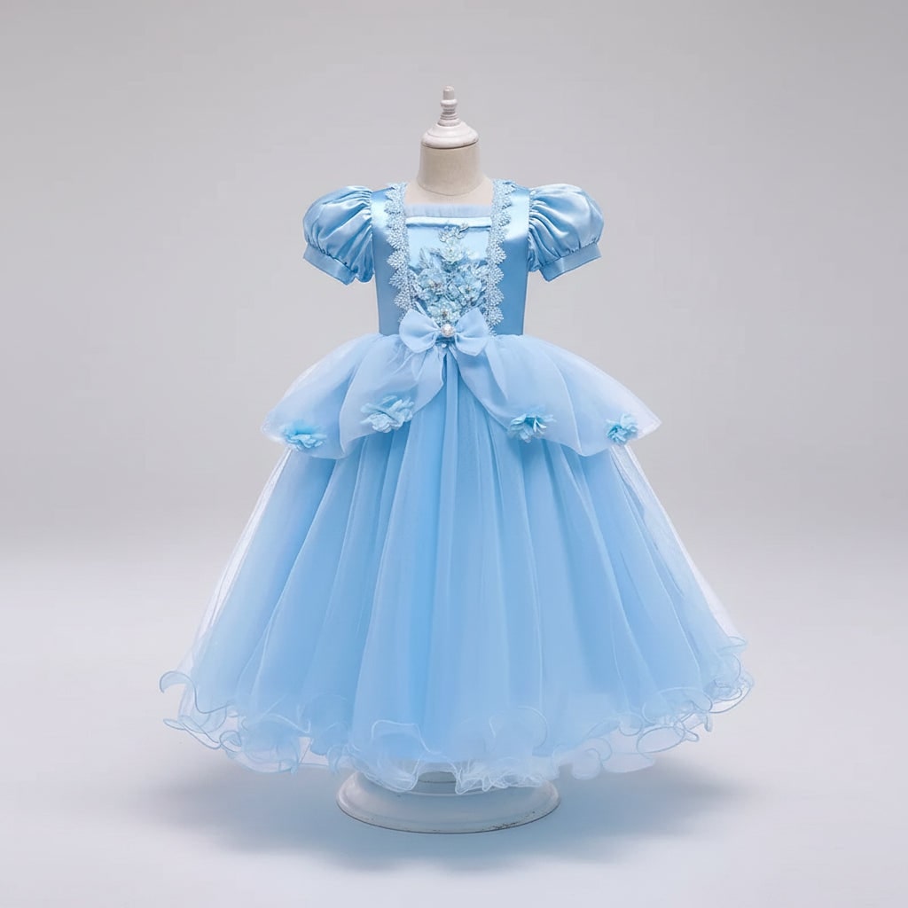 Kids' Halloween Princess Costume Dress with Tiara Wand and Accessories Set