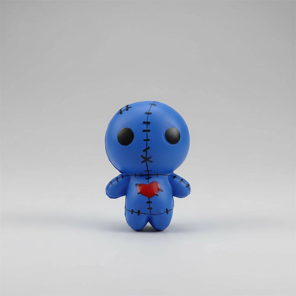 Kids' Halloween Squishy Toy Stress Relief with Slow Rising Foam Voodoo Doll Design and Stitched Details