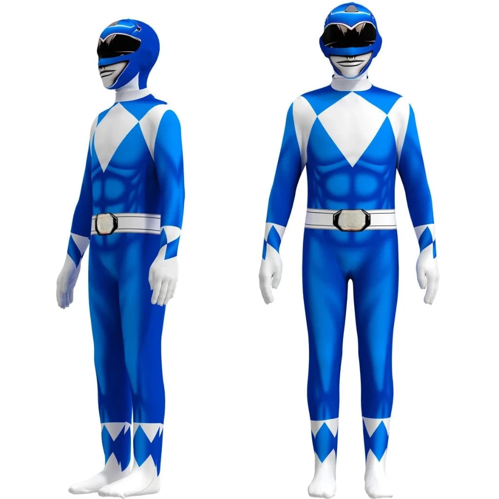Kids' Halloween Superhero Bodysuit Costume with Muscle Print and Full Hood