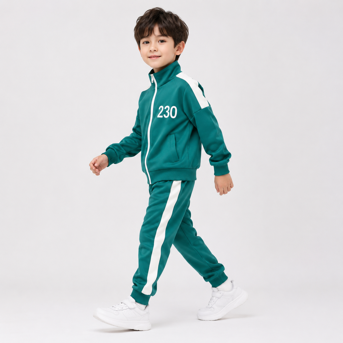 Kids' Halloween survival game Costume Three-Piece Set with Jacket Pants and T-Shirt