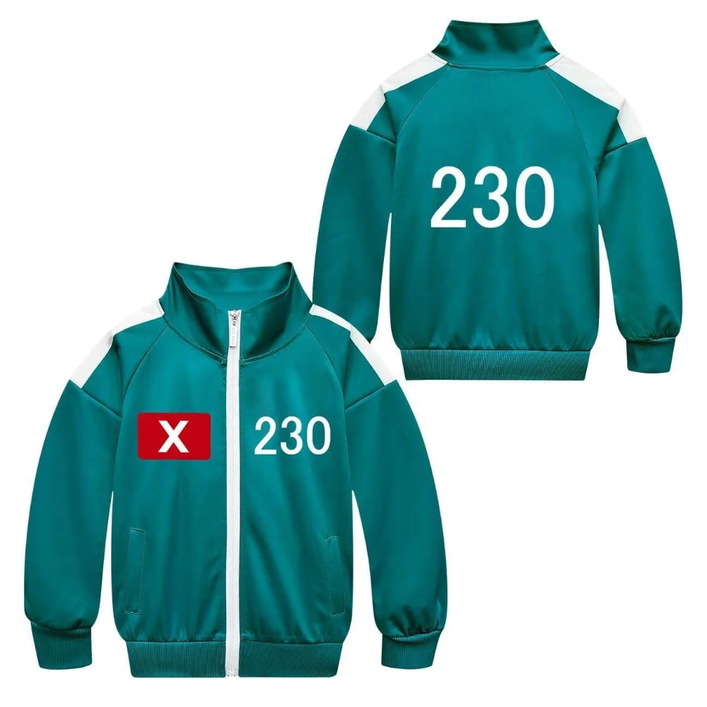 Kids' Halloween survival game Costume Three-Piece Set with Jacket Pants and T-Shirt
