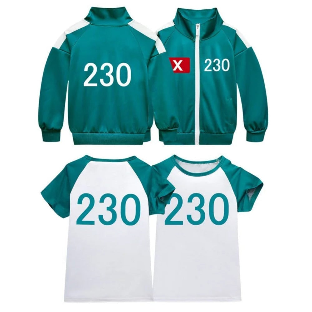 Kids' Halloween survival game Costume Three-Piece Set with Jacket Pants and T-Shirt