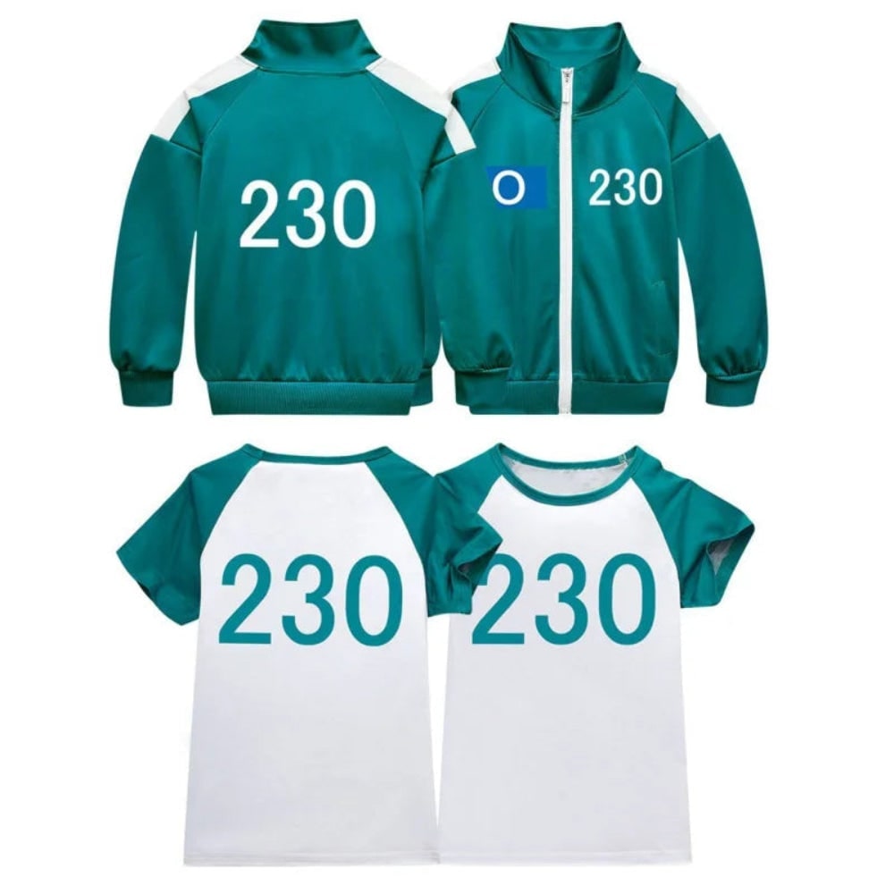 Kids' Halloween survival game Costume Three-Piece Set with Jacket Pants and T-Shirt