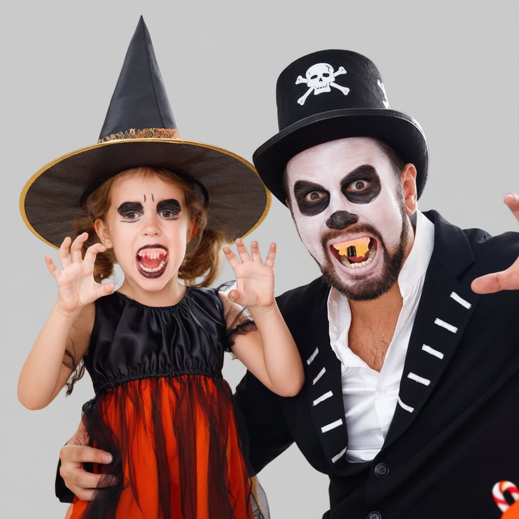 Kids' Halloween Vampire Teeth Snap on Fake Fangs and False Costume Full