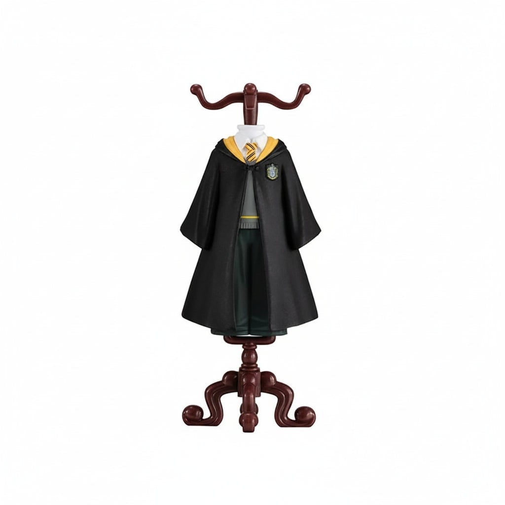 Kids' Halloween Wizard Collectible Figurine with School Uniform Robe and Display Stand