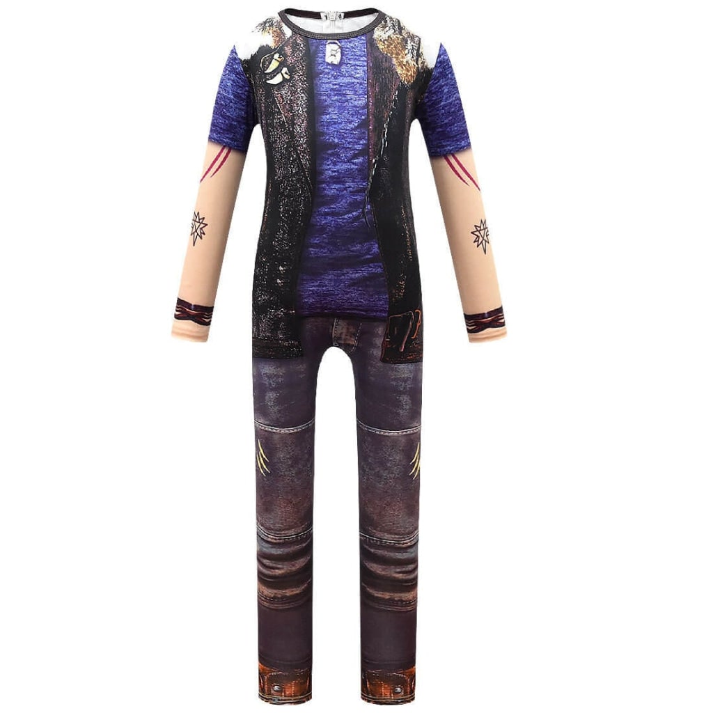 Kids' Werewolf Costume with Zip-Up Closure and Realistic Printed Details