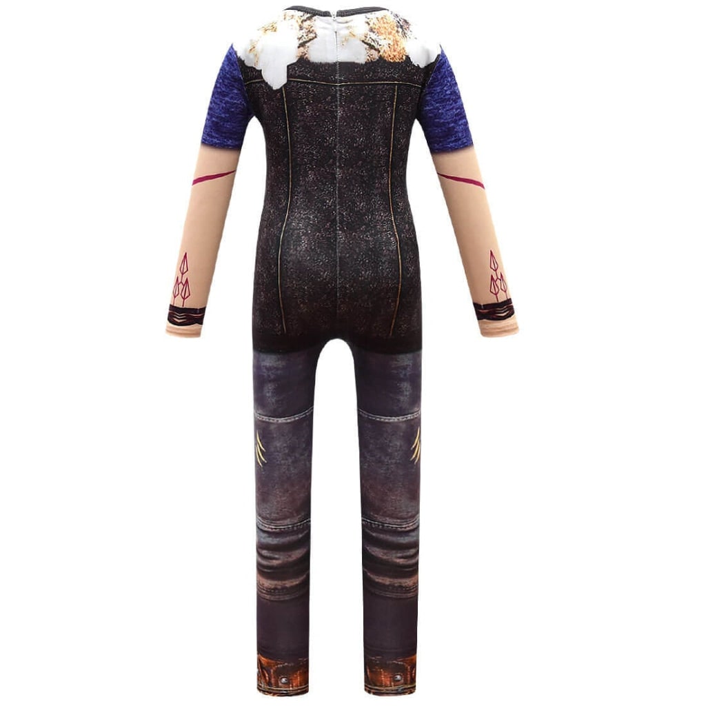 Kids' Werewolf Costume with Zip-Up Closure and Realistic Printed Details