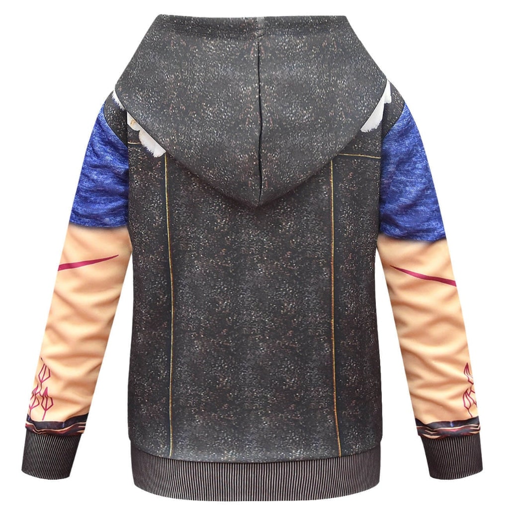 Kids' Werewolf Costume with Zip-Up Closure and Realistic Printed Details
