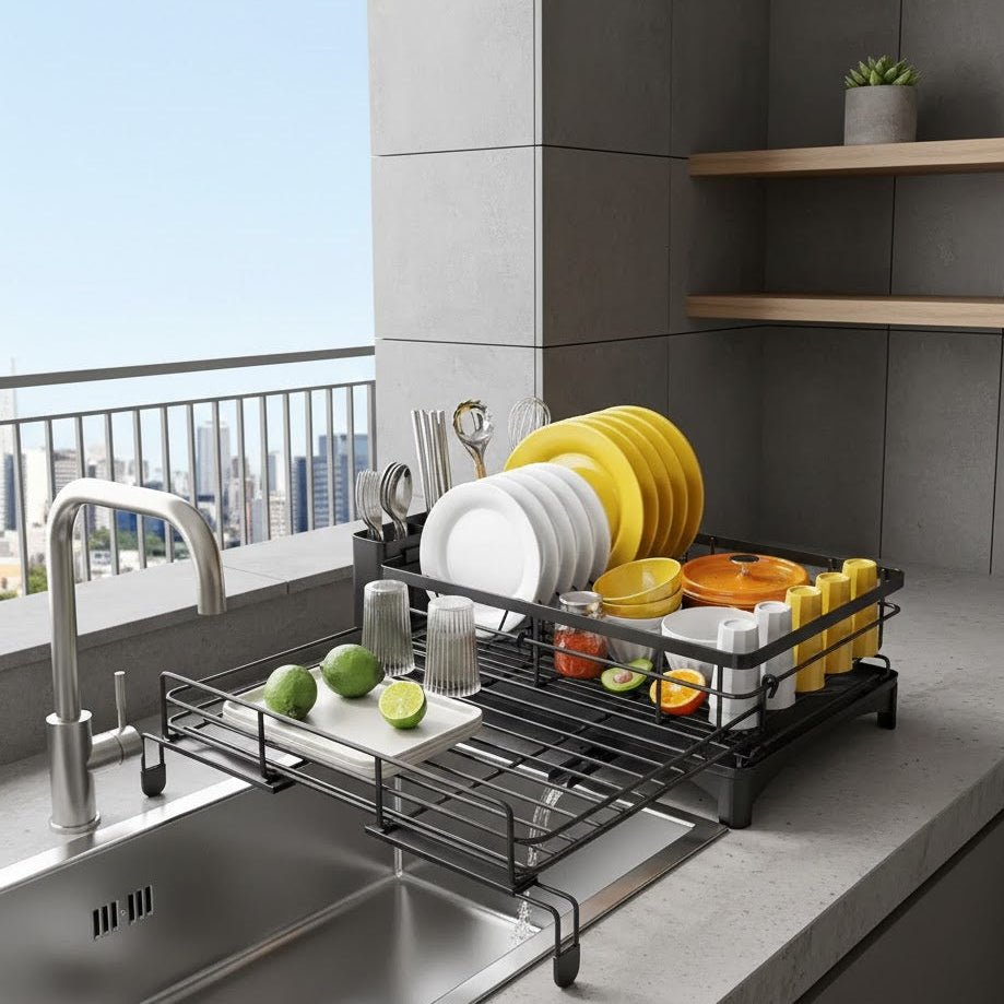 KITCHDRY – Large Dish Drainer with Drainboard