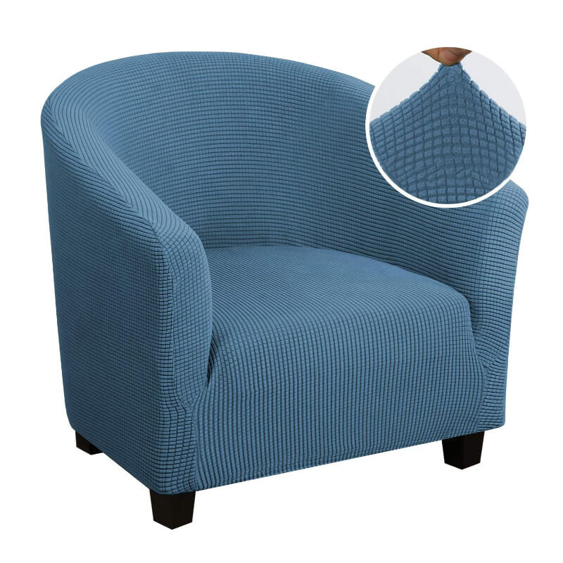 High Stretch 1-Piece Jacquard Club Chair Cover for Living Room