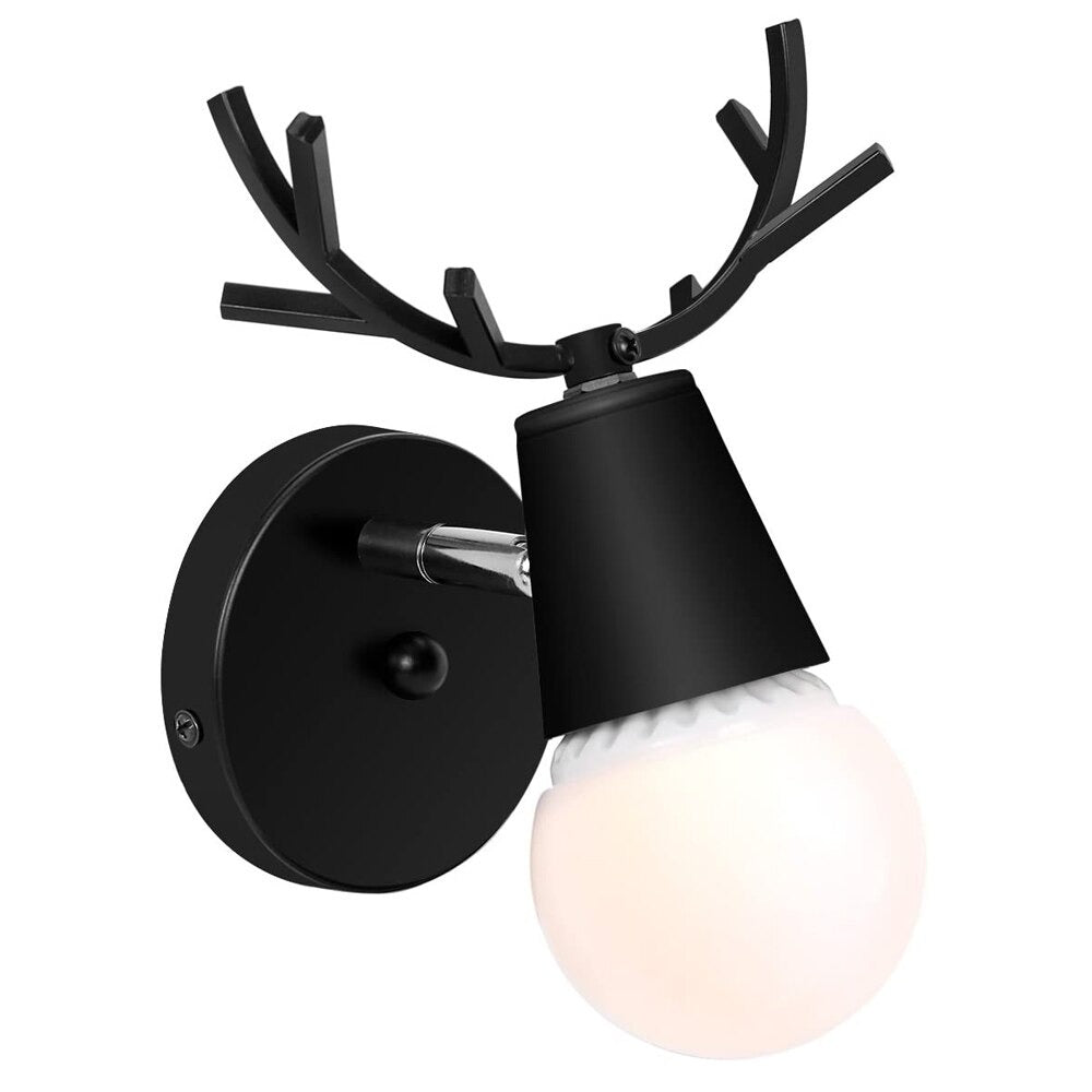 Deer antler wall bedside lamp