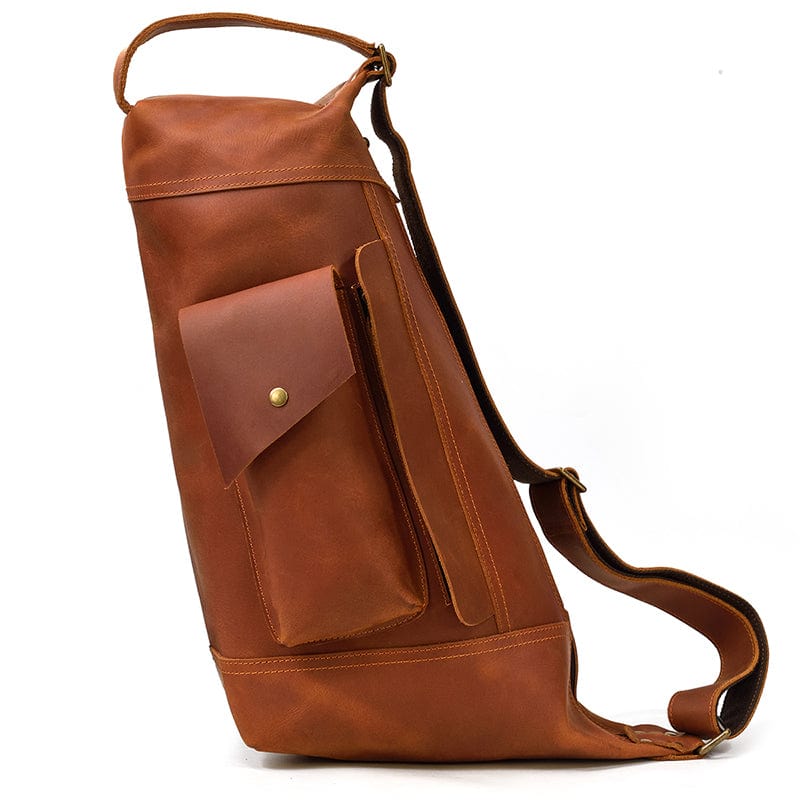 Crazy Horse Leather Unique Backpack