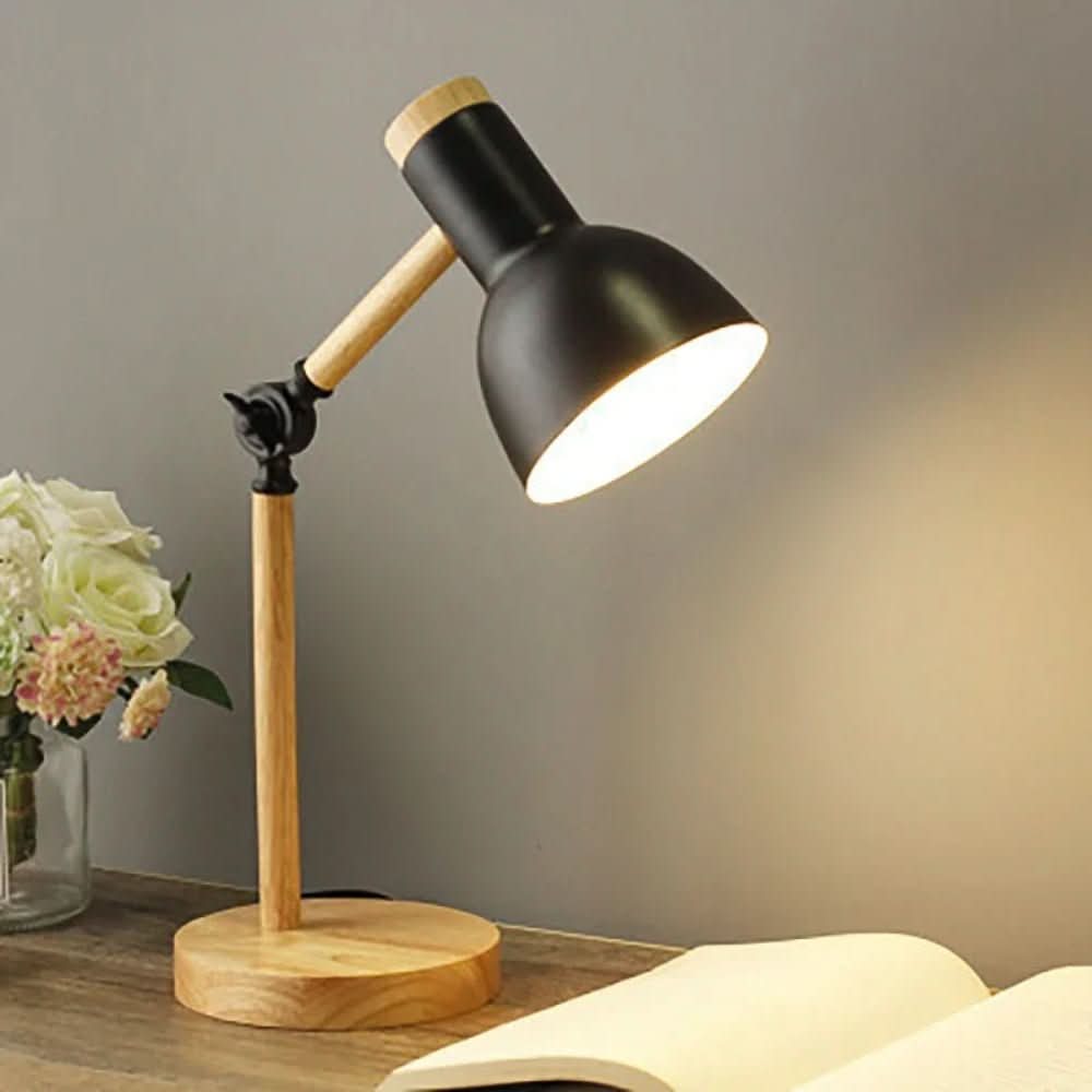 Lumowood Desk Lamp – Scandinavian Style Table Light with Wooden Base