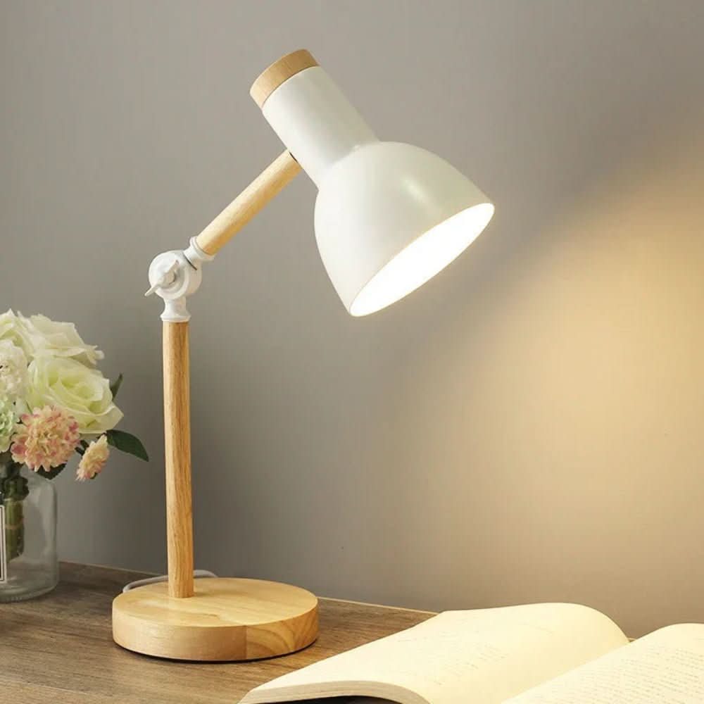 Lumowood Desk Lamp – Scandinavian Style Table Light with Wooden Base