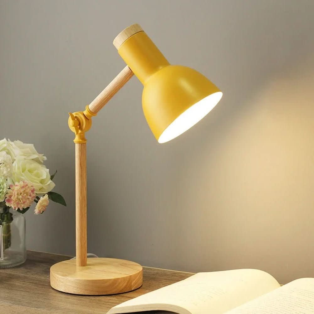 Lumowood Desk Lamp – Scandinavian Style Table Light with Wooden Base