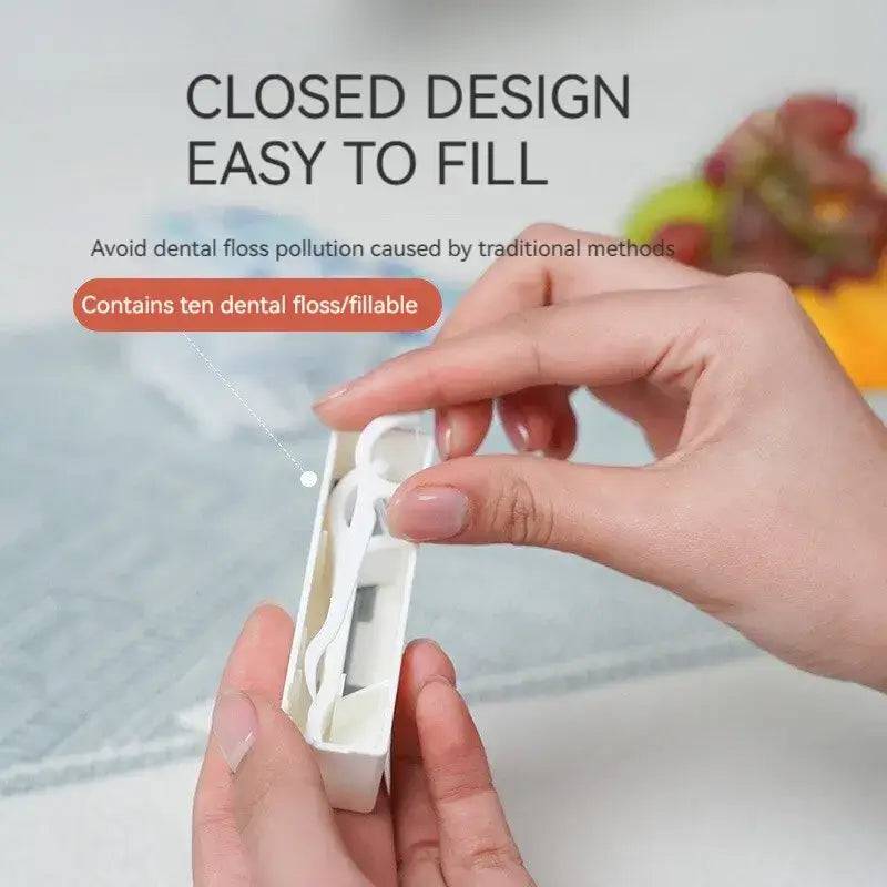 Portable Automatic Dental Floss Box Combo Set