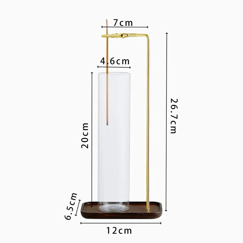 Elegant Glass Incense Holder with Ash Catcher