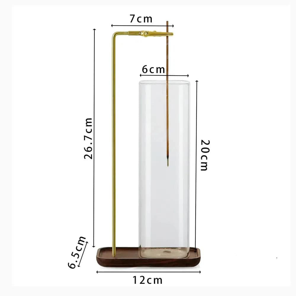 Elegant Glass Incense Holder with Ash Catcher