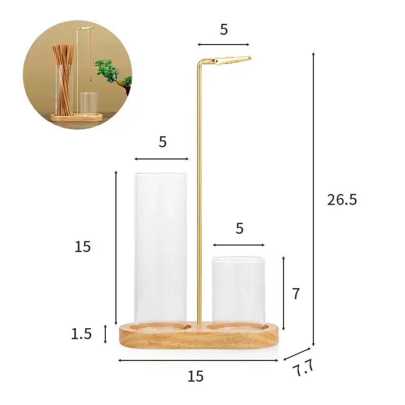 Elegant Glass Incense Holder with Ash Catcher