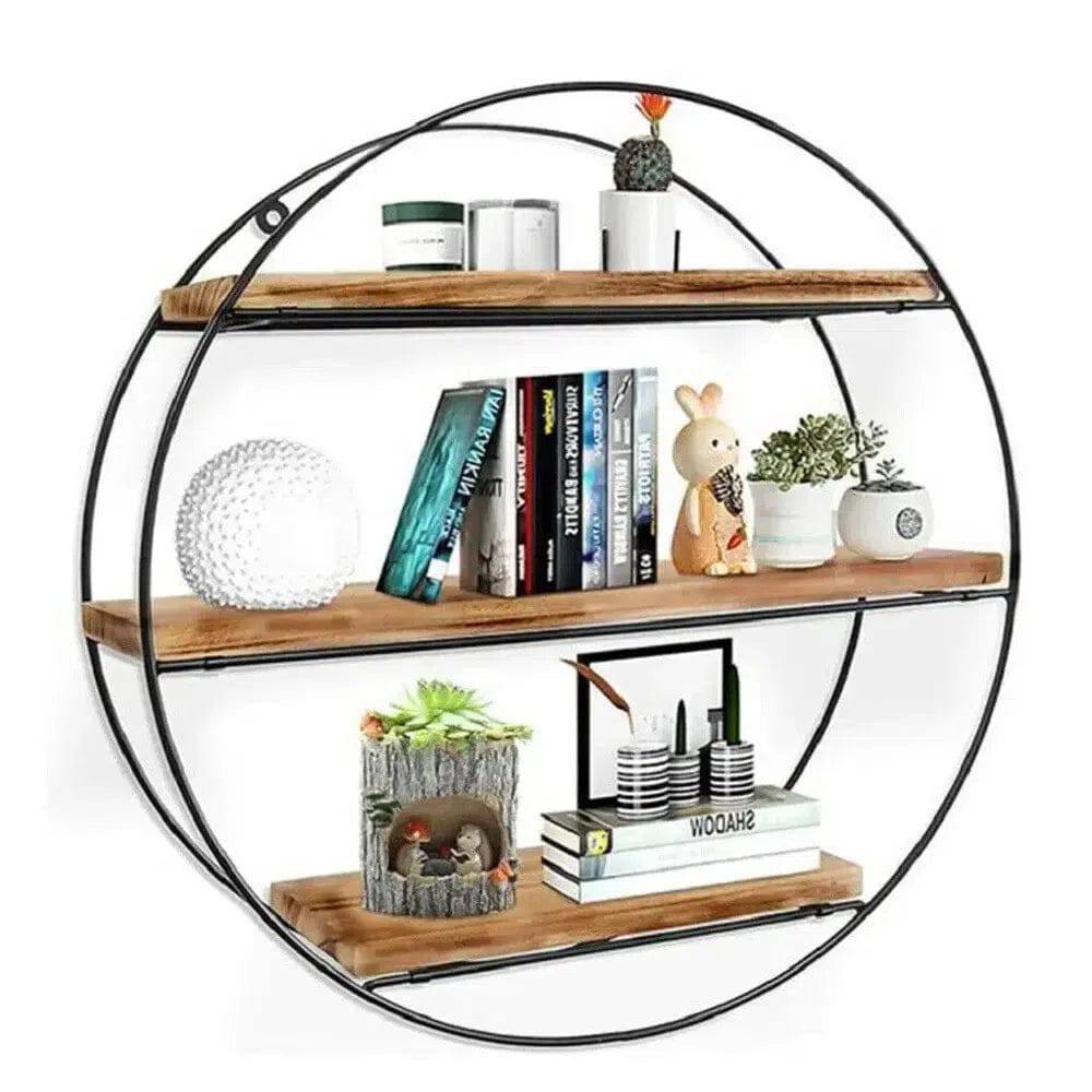 Wall Mounted 3-Tier Circle Shelf