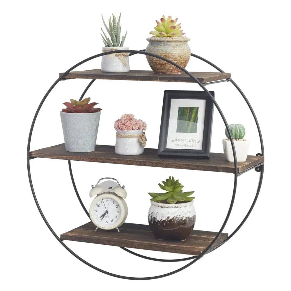 Wall Mounted 3-Tier Circle Shelf