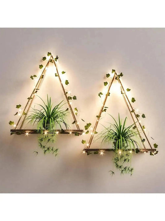 Artificial Ivy LED Floating Wall Shelf