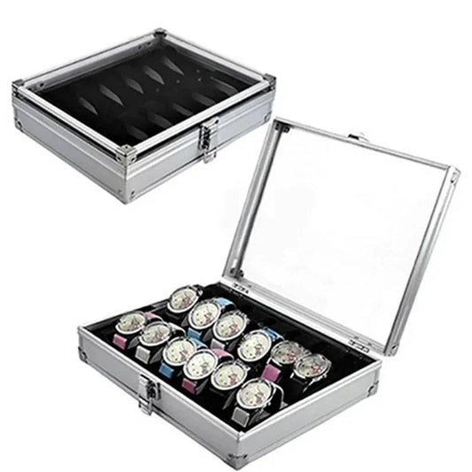 Stylish Aluminium 12-Slot Watch Display