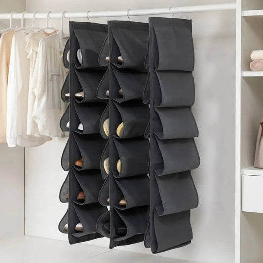 Six-Layer Foldable Hanging Storage Bag Shoe Organiser