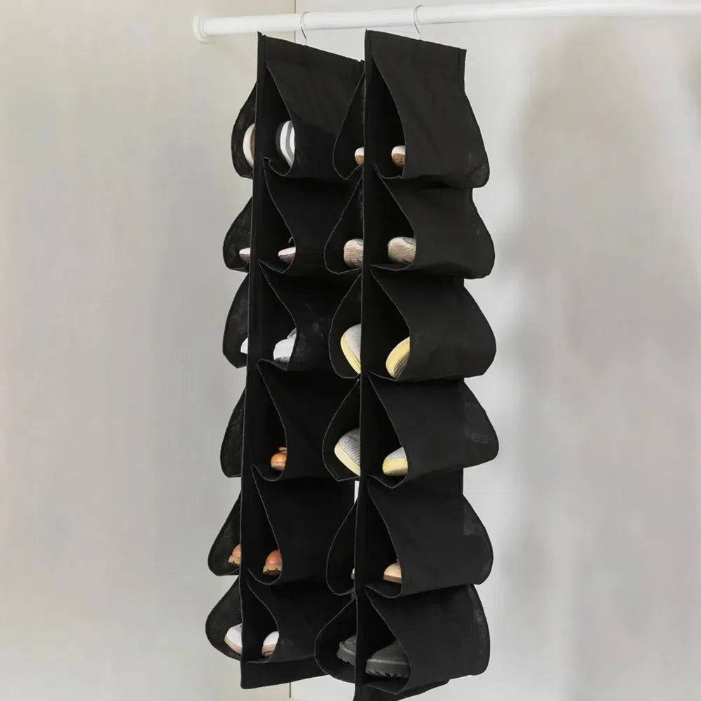 Six-Layer Foldable Hanging Storage Bag Shoe Organiser
