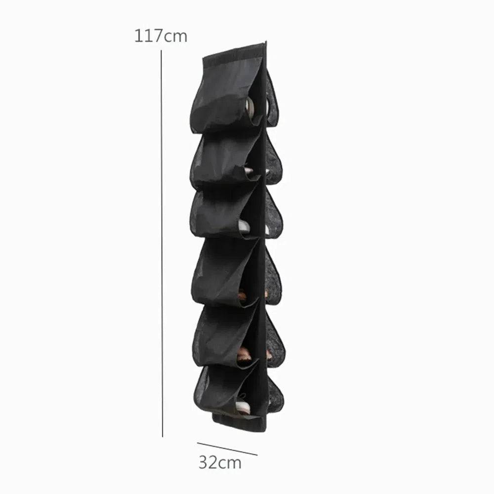 Six-Layer Foldable Hanging Storage Bag Shoe Organiser