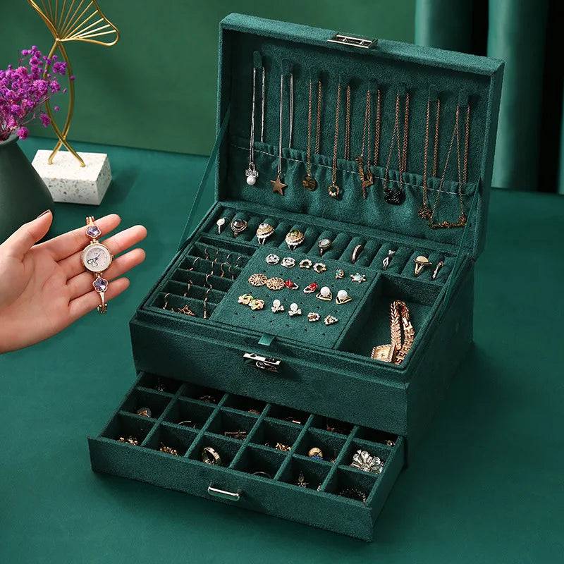 3-Layer Vintage Jewellery Box Organiser