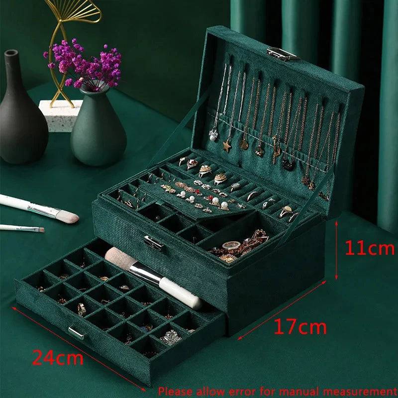 3-Layer Vintage Jewellery Box Organiser