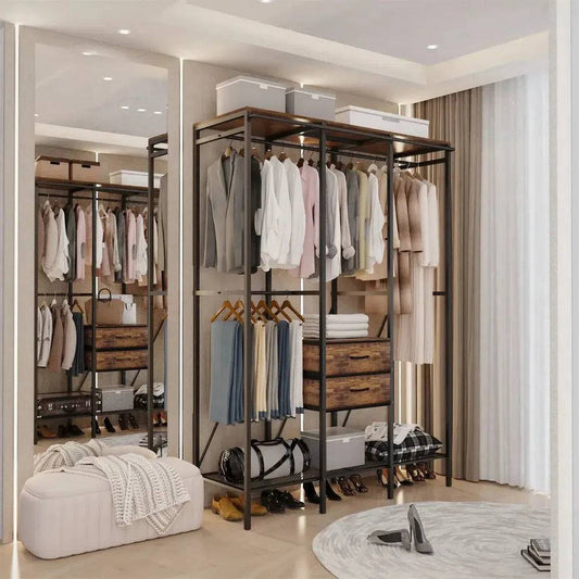 Industrial Clothes Wardrobe with Storage