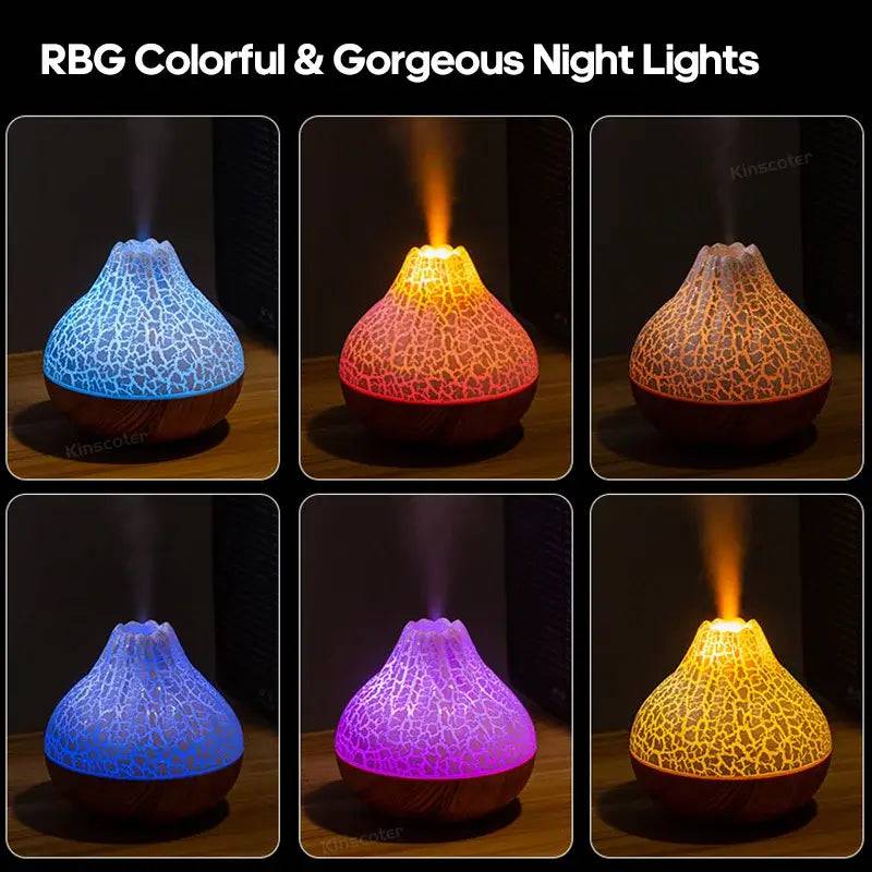 Volcano Air Humidifier with LED Nightlight