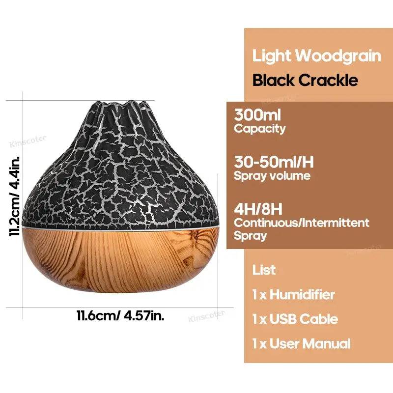 Volcano Air Humidifier with LED Nightlight