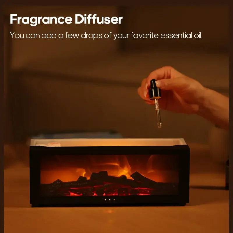 Flame Fireplace Aroma Diffuser with Remote Control