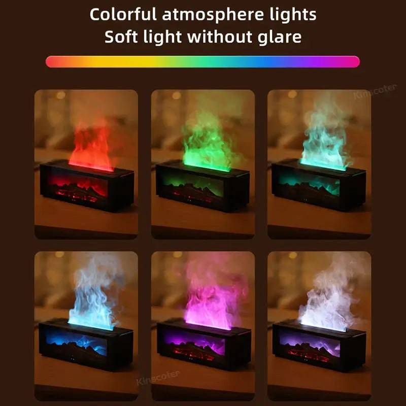 Flame Fireplace Aroma Diffuser with Remote Control