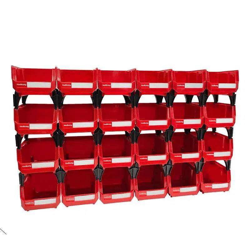 Stackable Heavy Duty Plastic Storage Bins