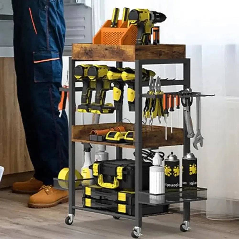 Vintage Industrial Tool Organiser Cart